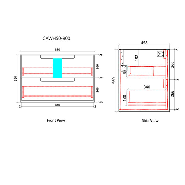 Technical drawing of a product with dimensions labeled on a white background