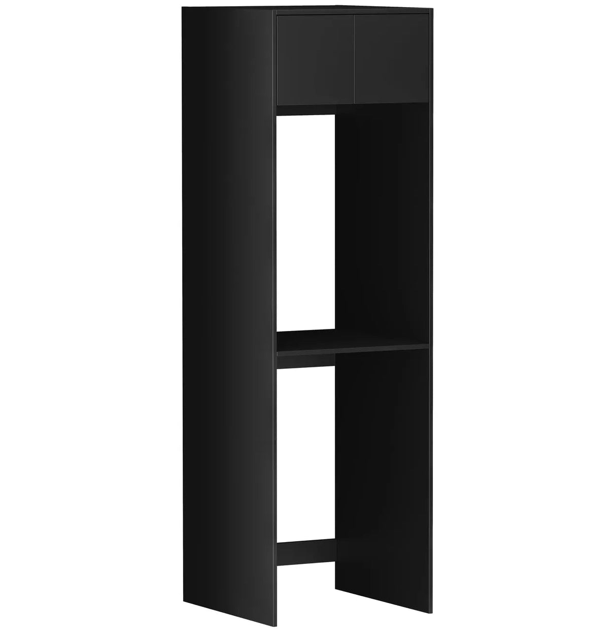 Hampshire 2100 mm Black Tall Washing Machine Cabinet side view