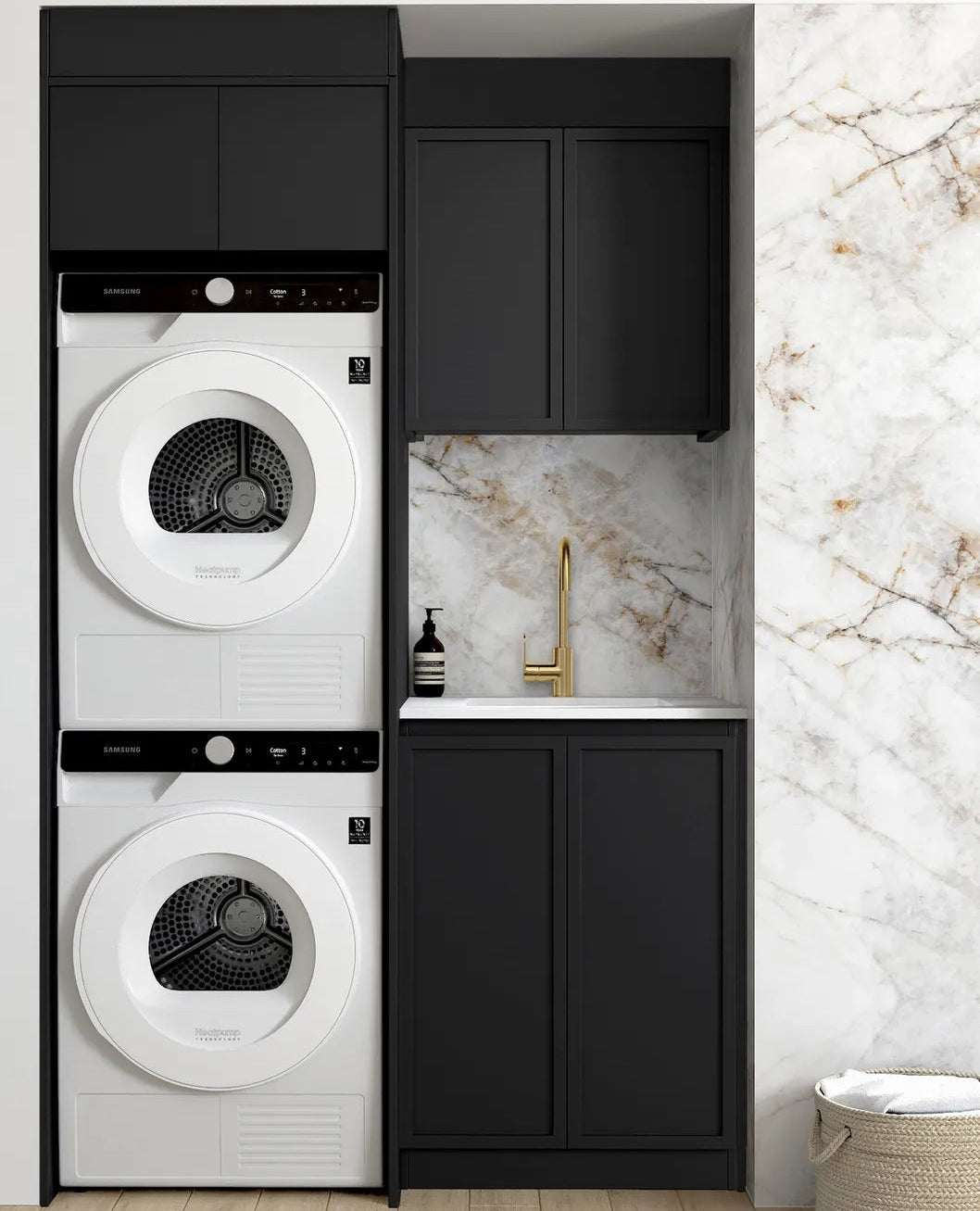 Hampshire Black Laundry Kit 1305x600x2100