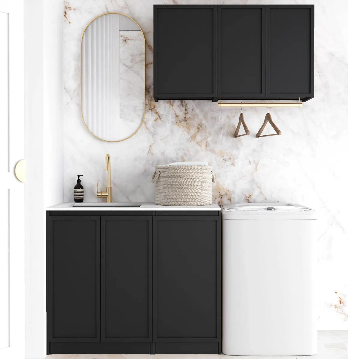 Hampshire Black Laundry Kit 1715x600x2100