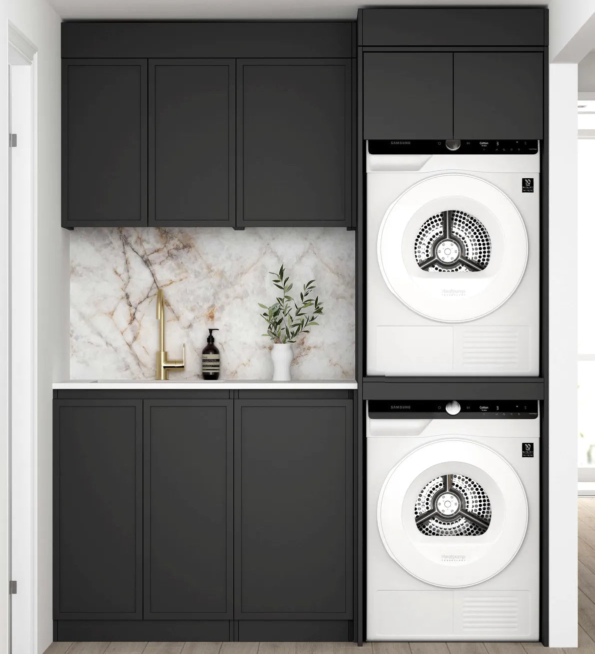 Hampshire Black Laundry Kit 1715x600x2100