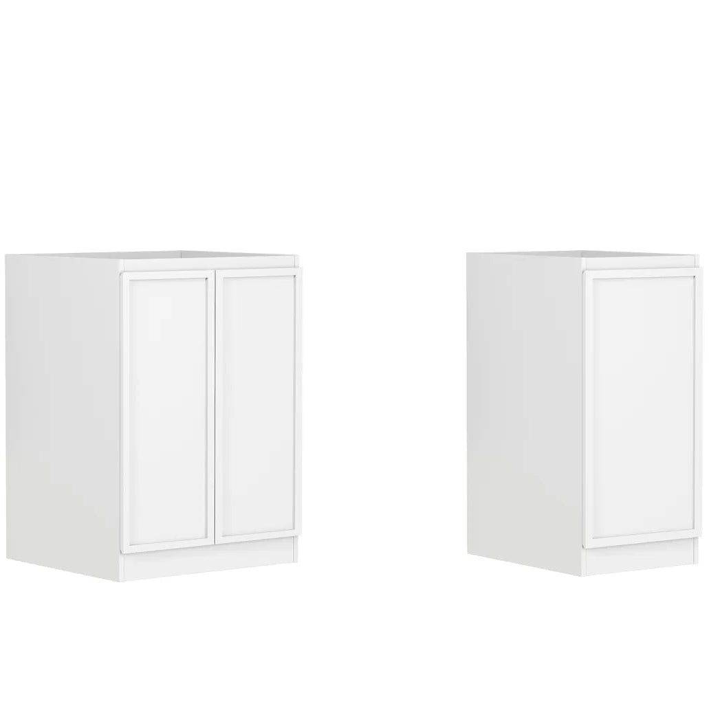 Hampshire White Base Laundry Cabinet with Stone Top and Sink 1060x600x900