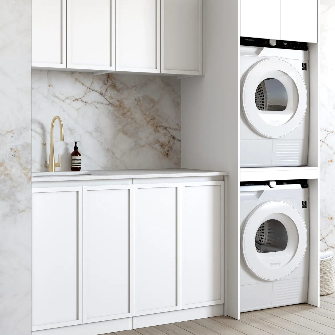 Hampshire White Laundry Kit 1960x600x2100