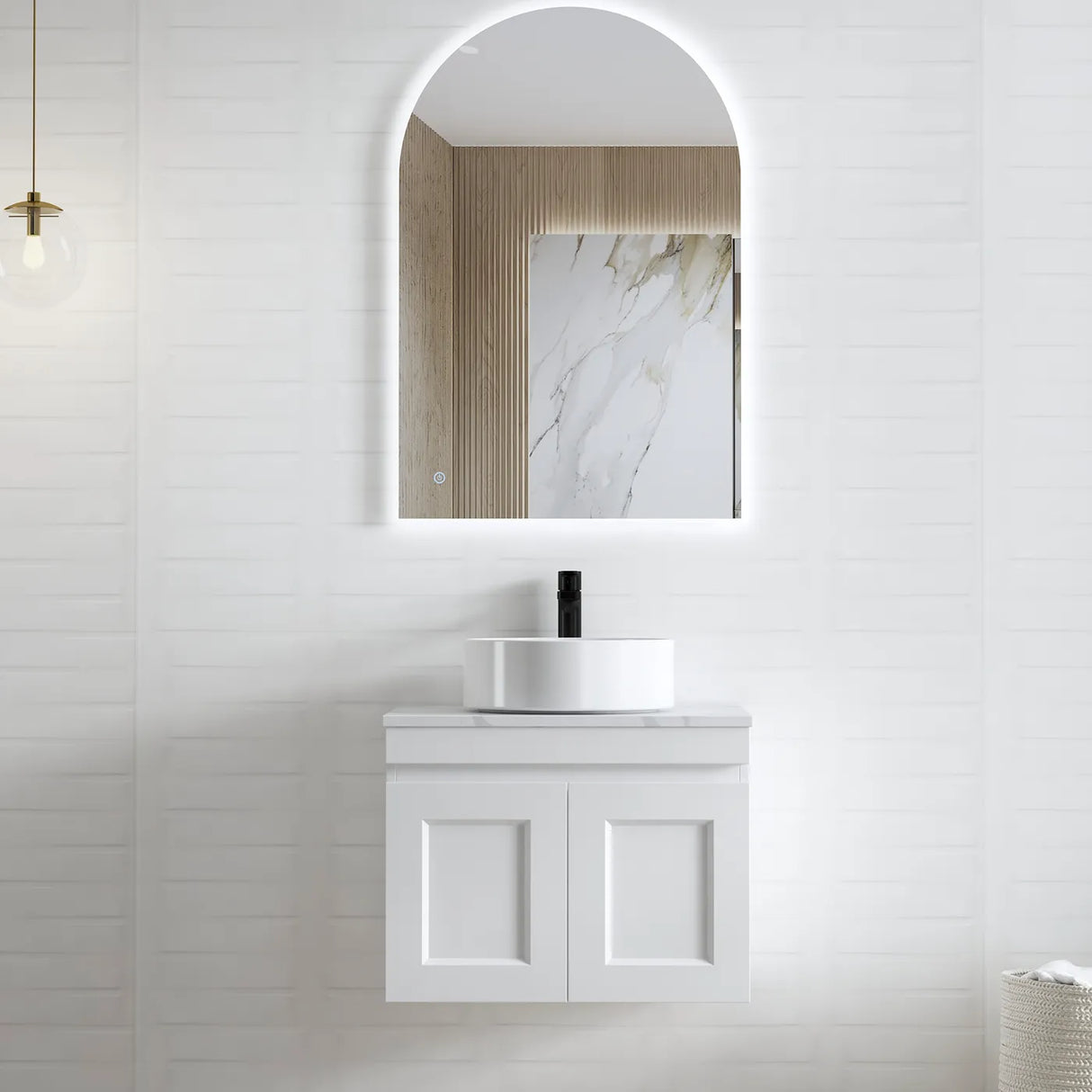 Hampton MKII Vanity 600mm - Matte White