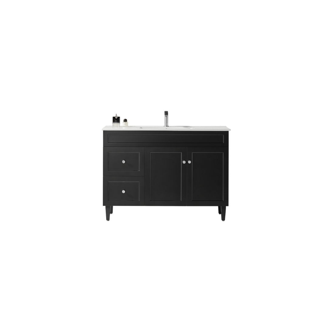 Harrington PVC Floor Left Hand Vanity 1200mm Matte Black