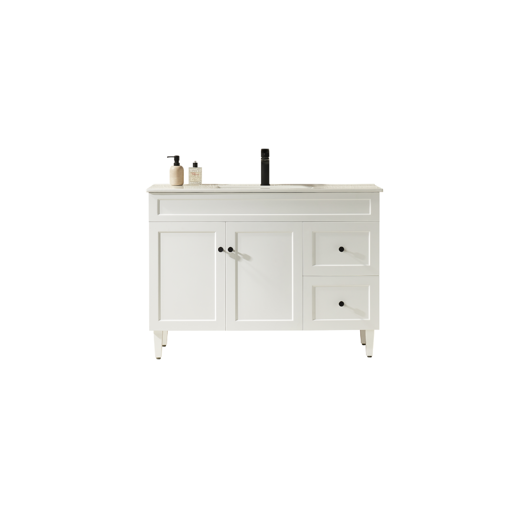 Harrington PVC Floor Right Hand Vanity 1200mm Matte White