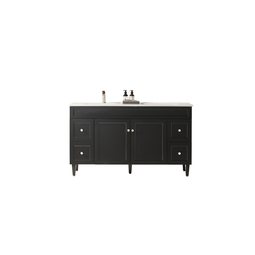 Harrington PVC Floor Vanity 1500mm matte black