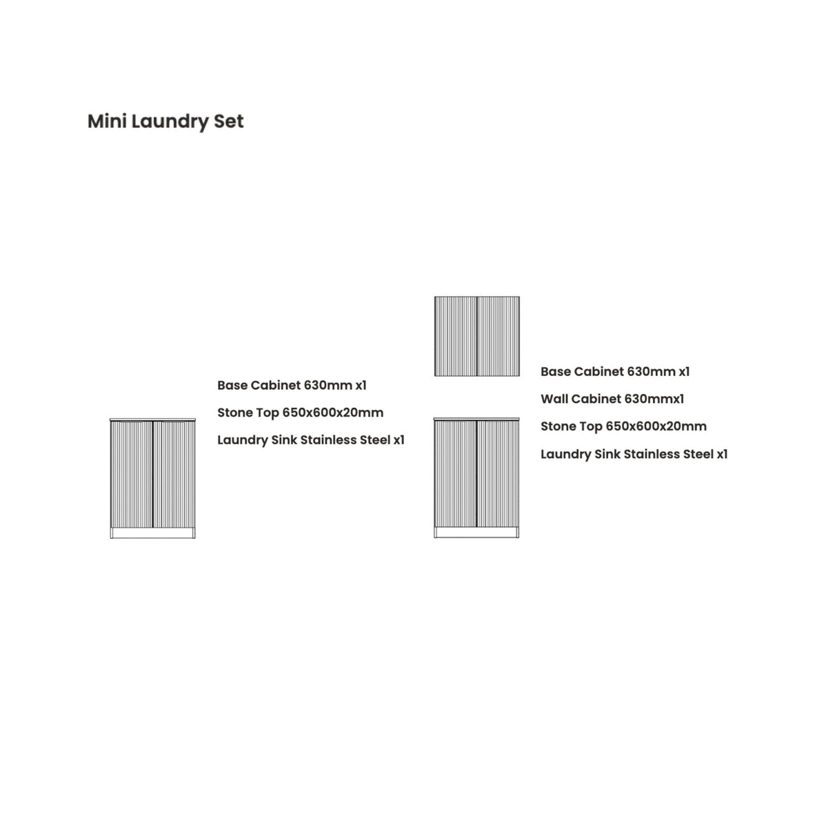 Havana Sable Walnut Mini Laundry Unit Set