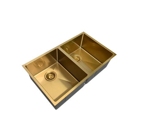 Arte 760x450x220mm Double Bowl Argent Gold Sink