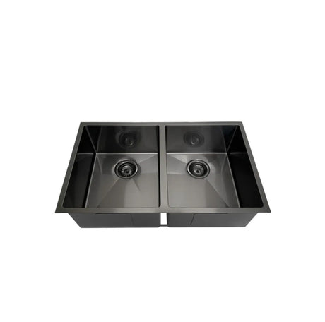 Arte 760x450x220mm Double Bowl Gun Metal Sink