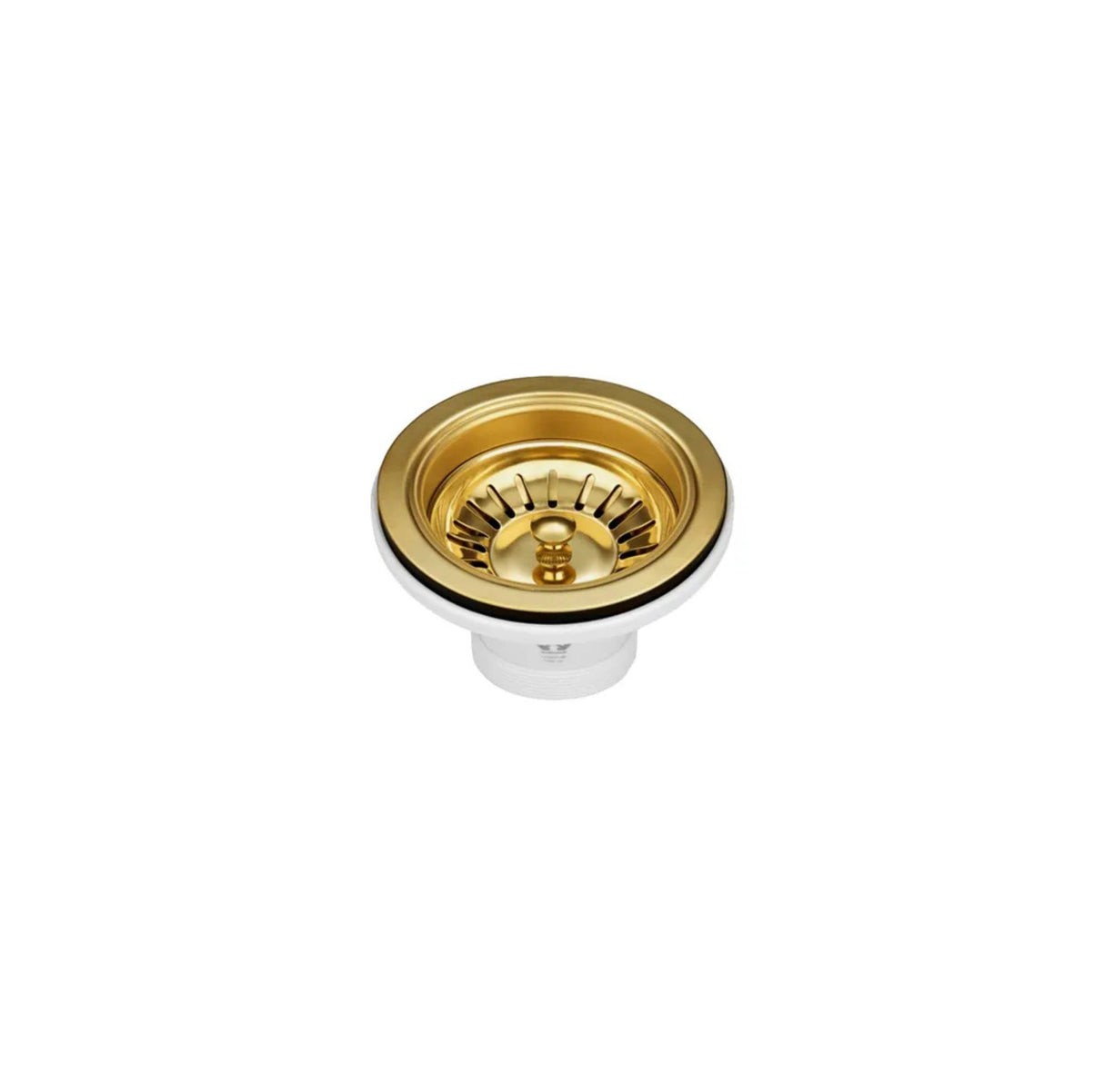 Arte 880x450x220mm Double Bowl Argent Gold Sink Basket Waste