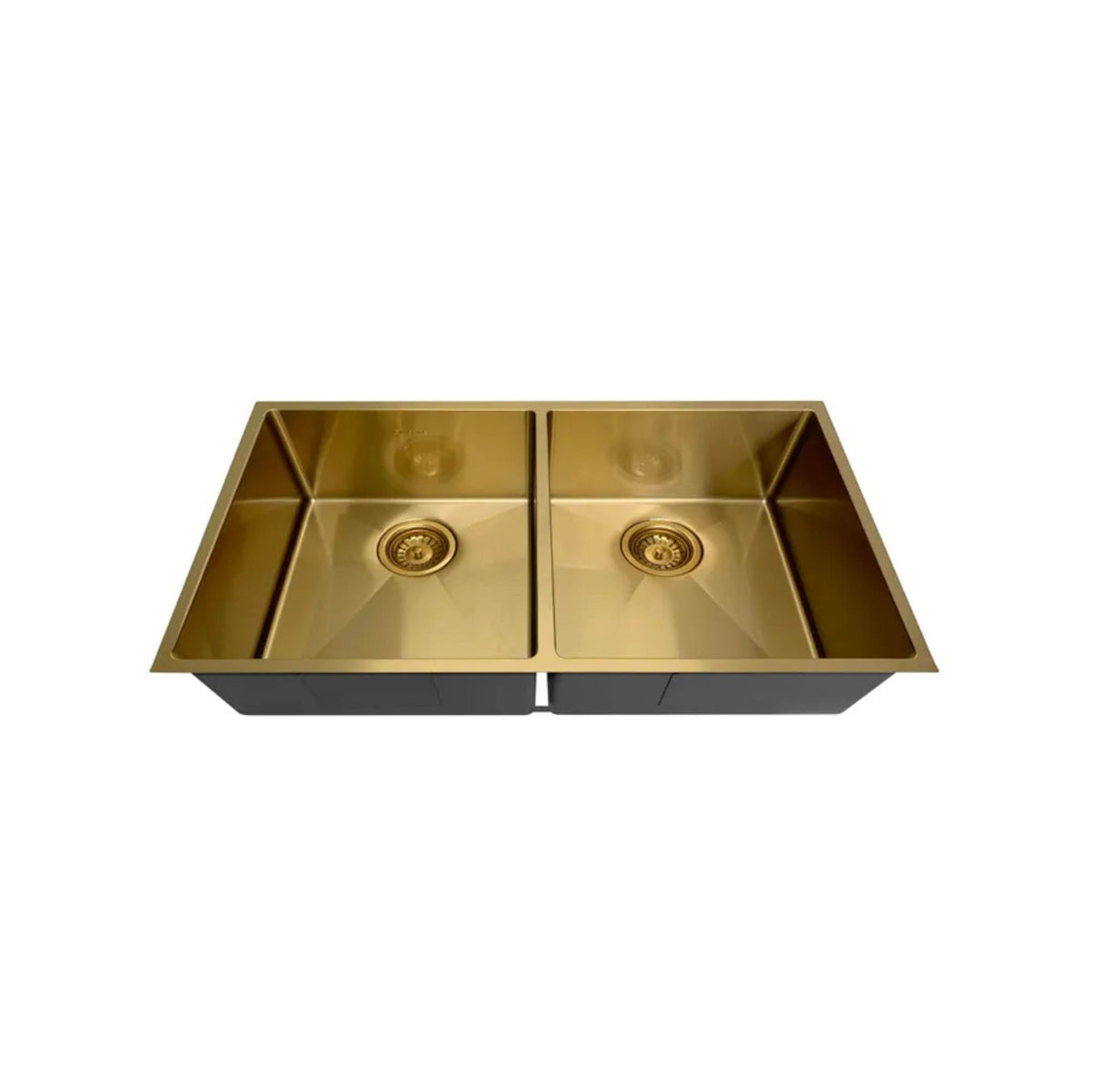 Arte 880x450x220mm Double Bowl Brushed Gold Sink