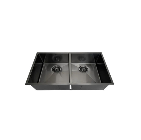 Arte 880x450x220mm Double Bowl Gun Metal Sink