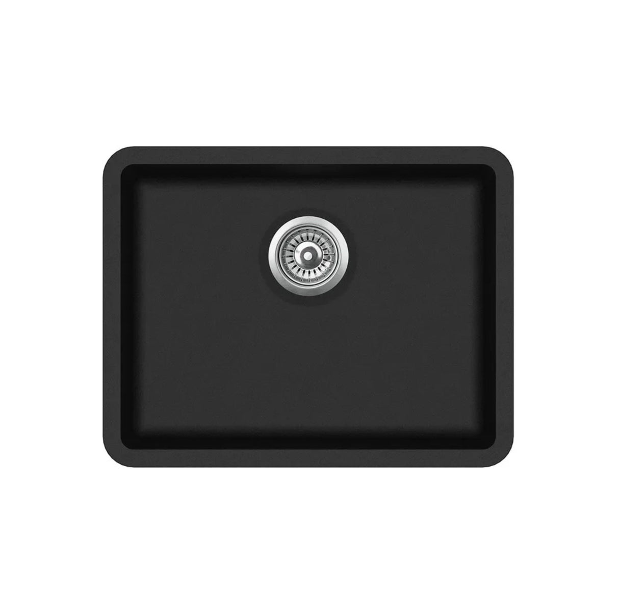 Viva 585×460x210mm Matte Black Single Bowl Granite Sink