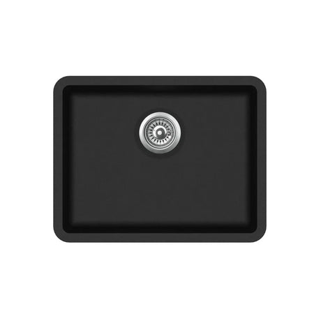 Viva 585×460x210mm Matte Black Single Bowl Granite Sink