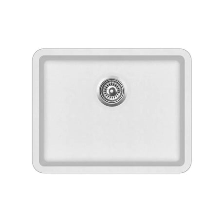 Viva 585×460x210mm Matte White Single Bowl Granite Sink