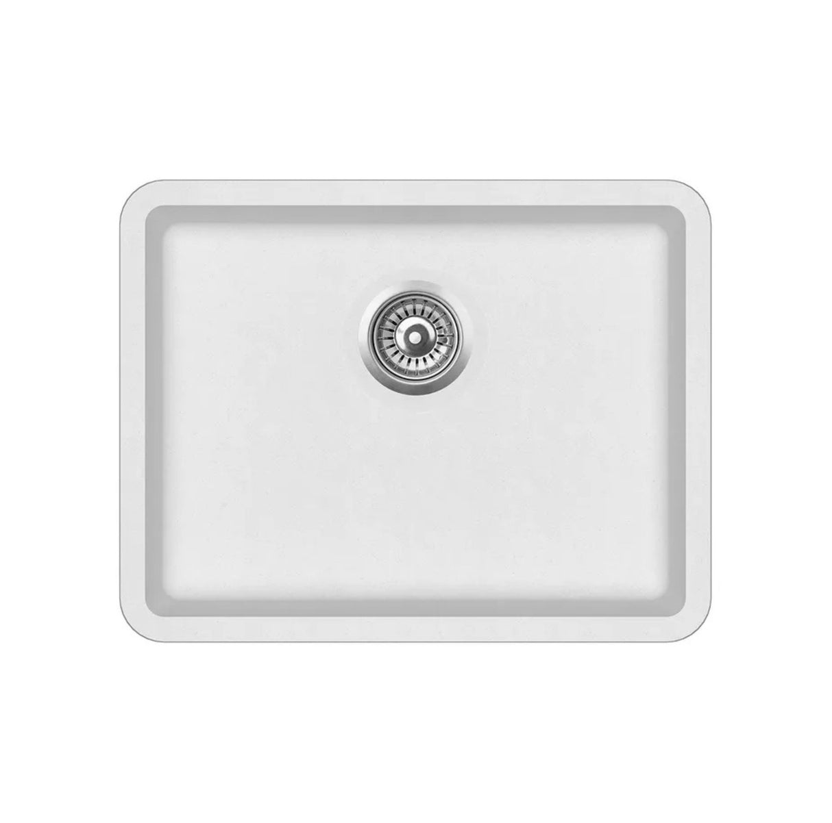 Viva 585×460x210mm Matte White Single Bowl Granite Sink