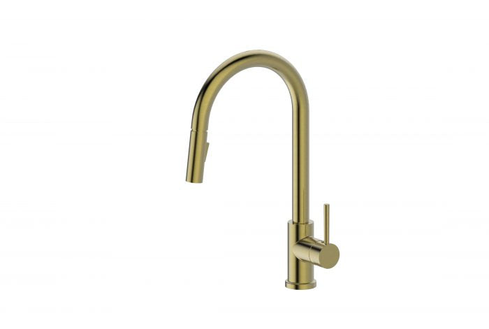 Küchendesigner Pull-out Kitchen Mixer Brushed Gold