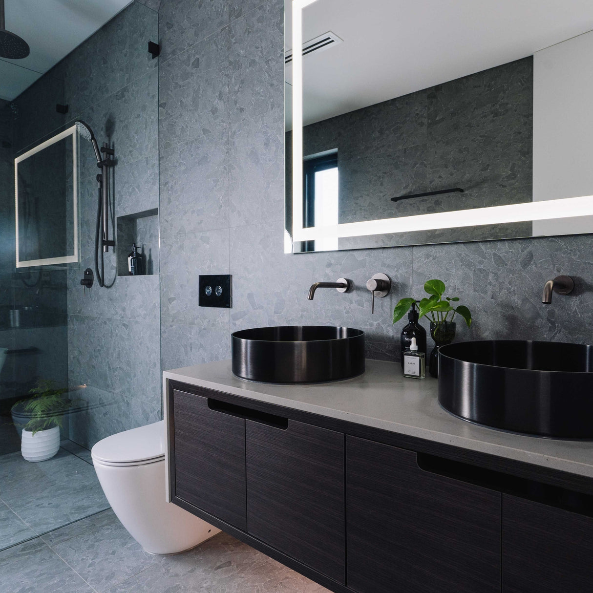 Kaia Wall Hung Vanity 1300mm - Dark Oak