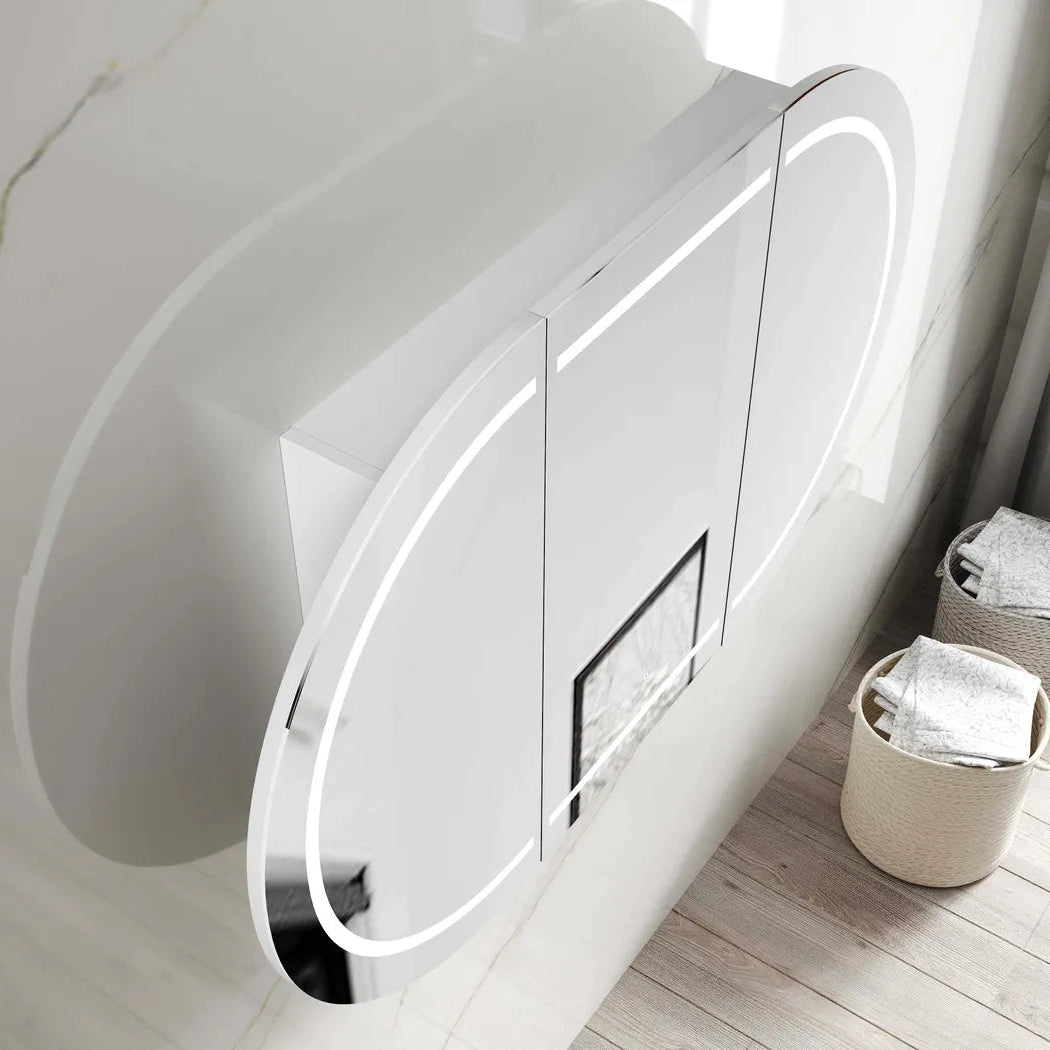 Top close LED Bondi White Shaving Cabinet - 1200 x 750mm