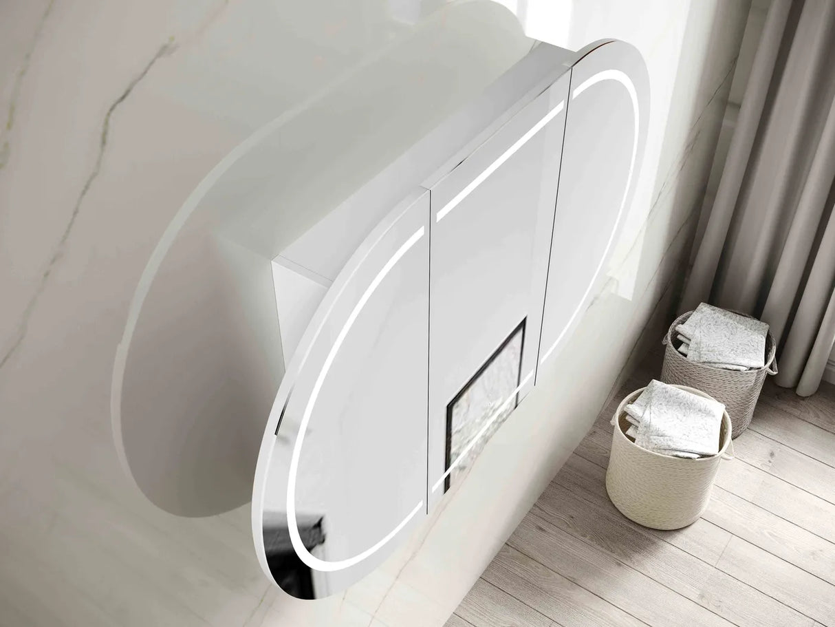 top view LED Bondi White Shaving Cabinet - 1500 x 900mm