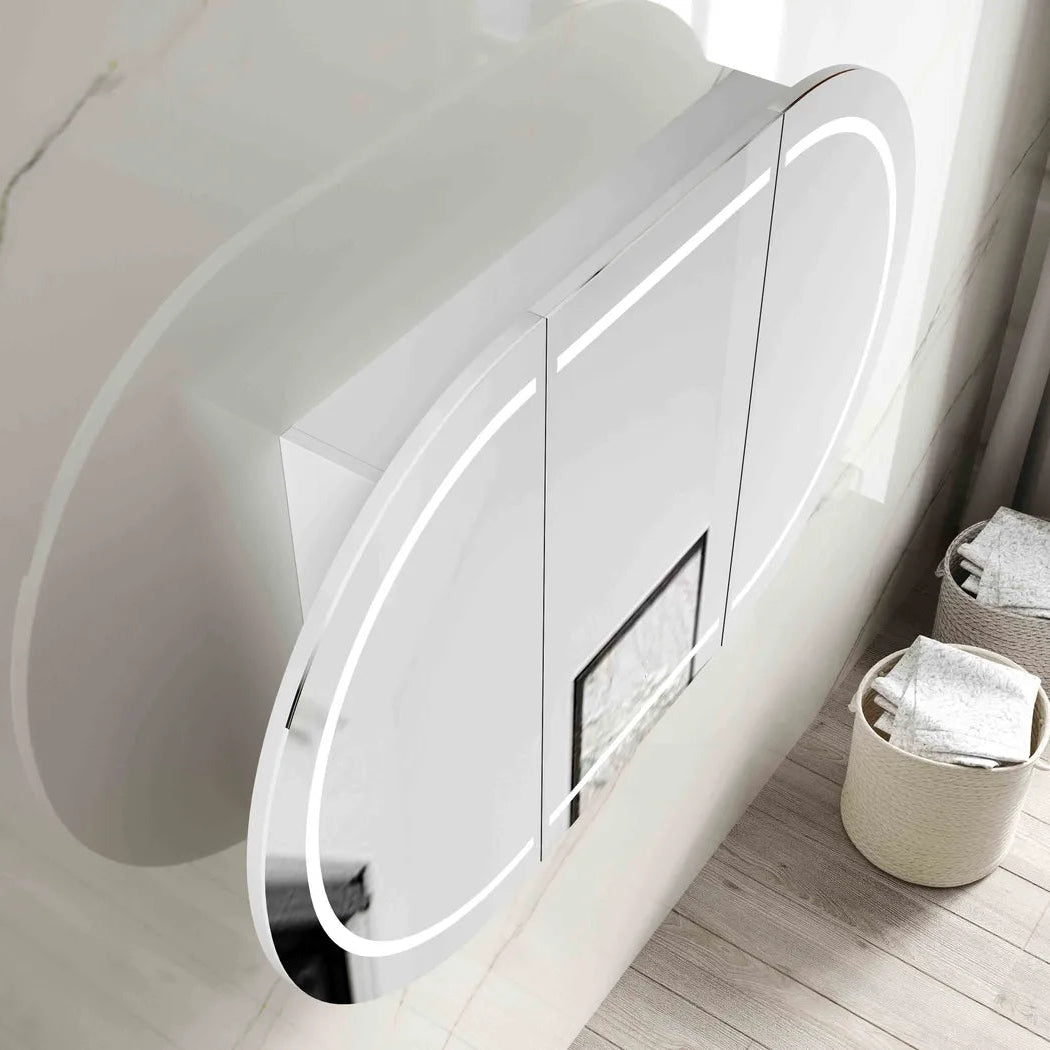 top view LED Bondi White Shaving Cabinet - 1500 x 900mm