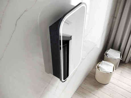 Top view LED Newport 900x450 Shaving Cabinet Soft Square