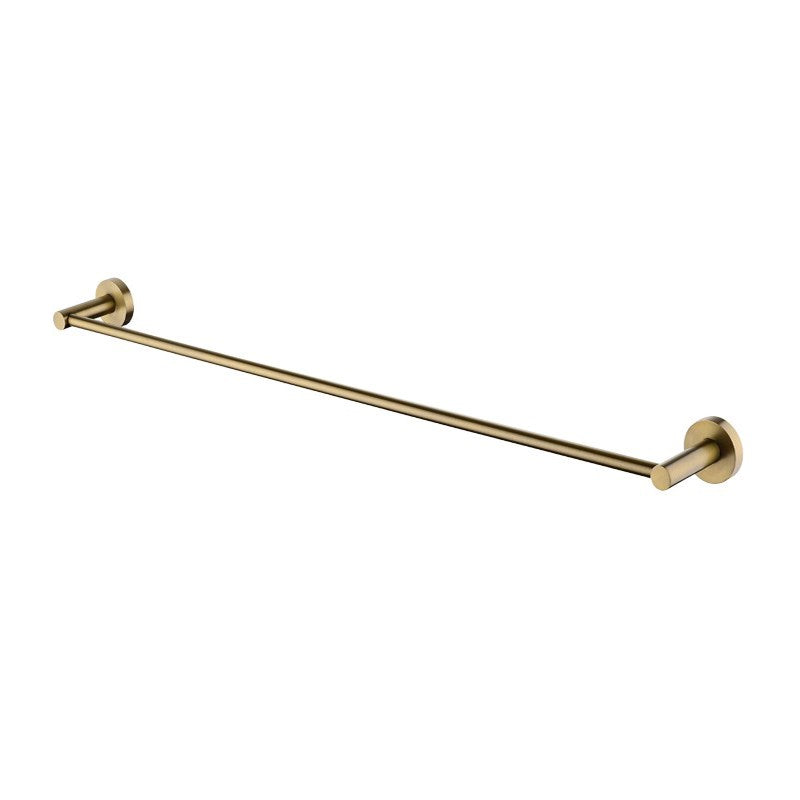 800mm Brushed Brass Cuttable Single Towel Rail