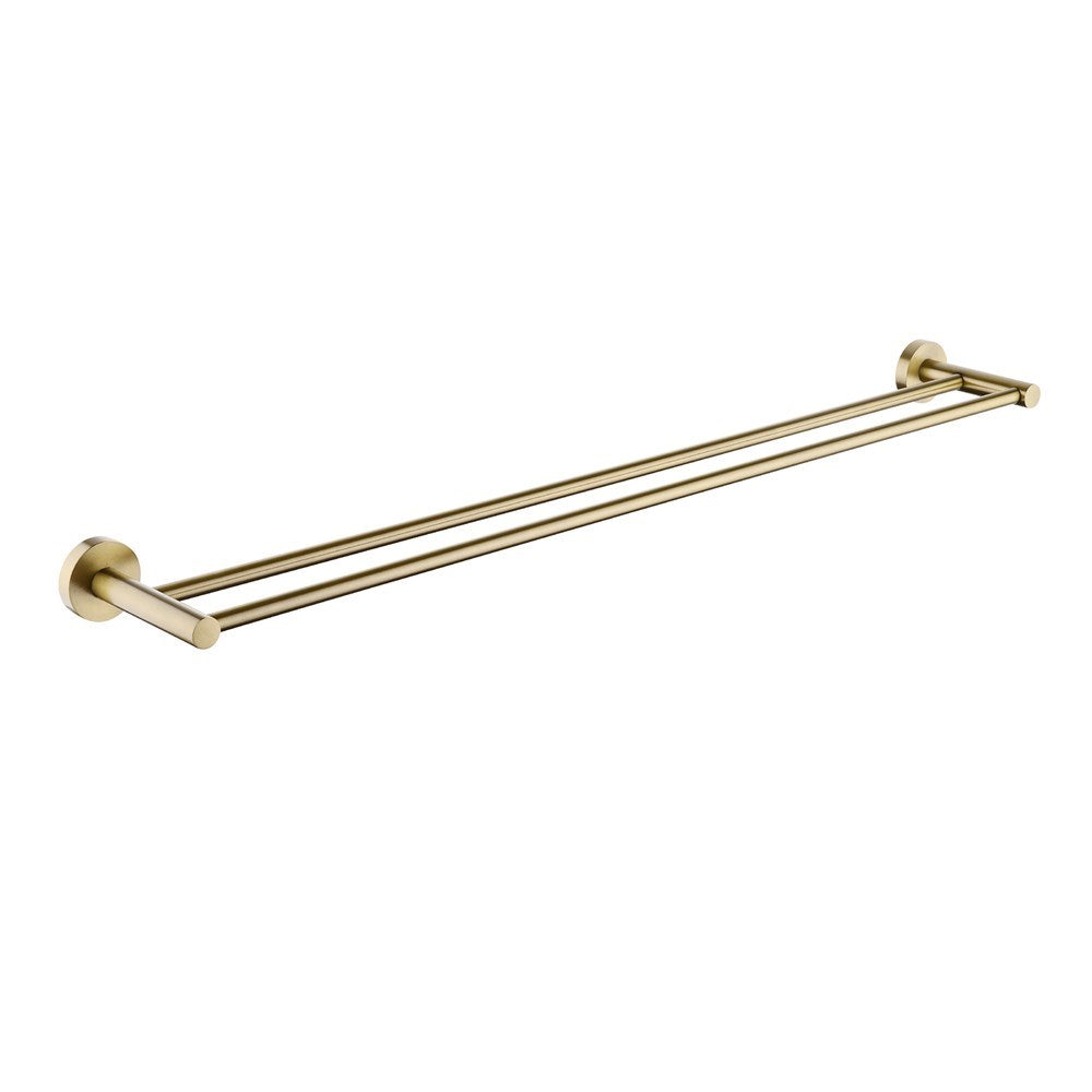 Brushed Brass Cuttable Double Towel Rail