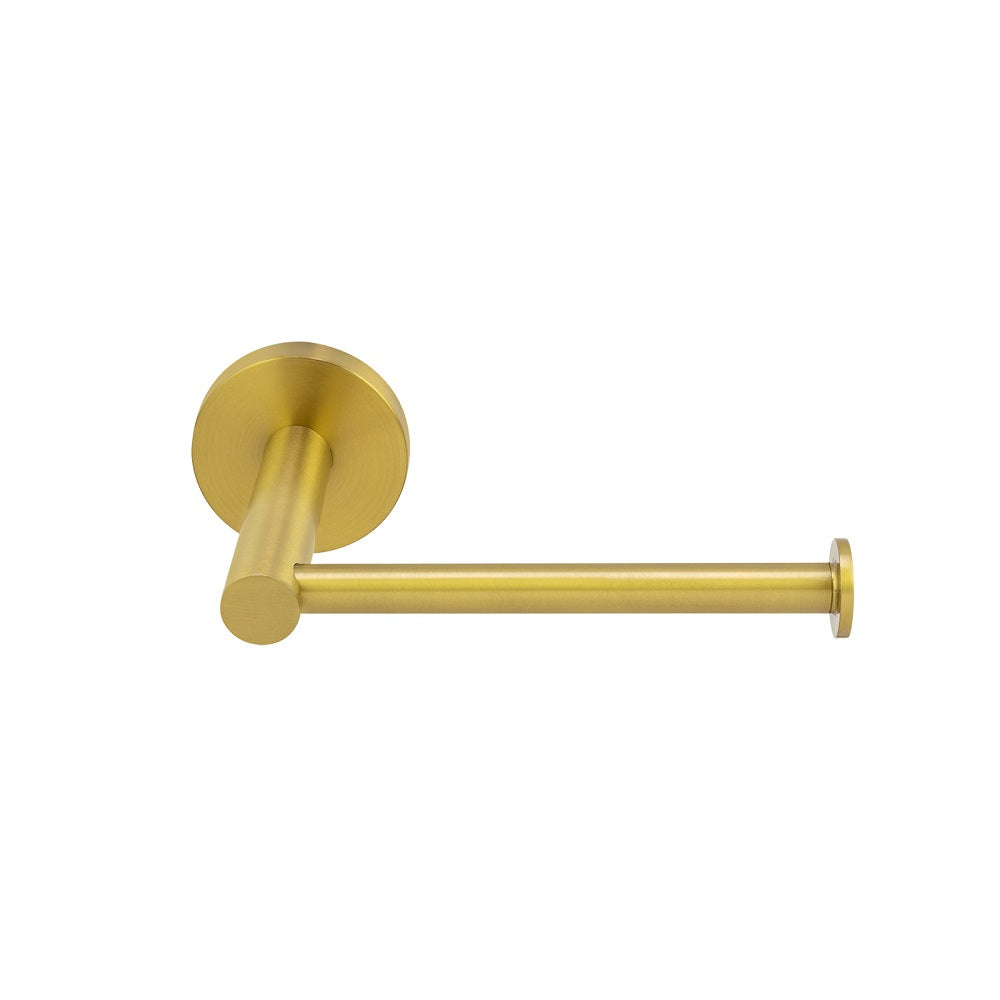 LUCID PIN - Brushed Brass Toilet Paper Holder front view