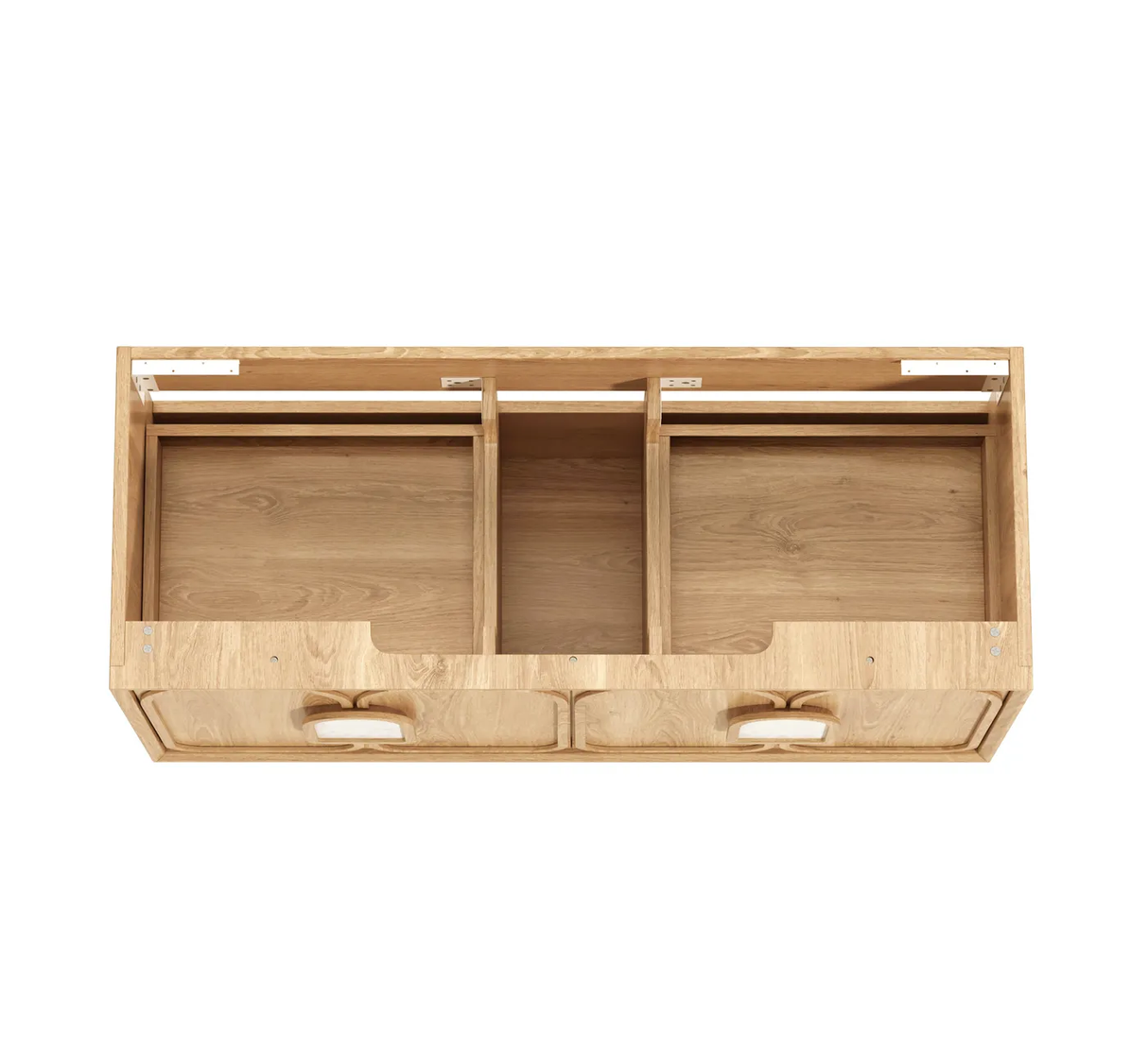 Laguna Mark II 1200mm Woodland Oak Wall Hung Vanity without stone top - top view