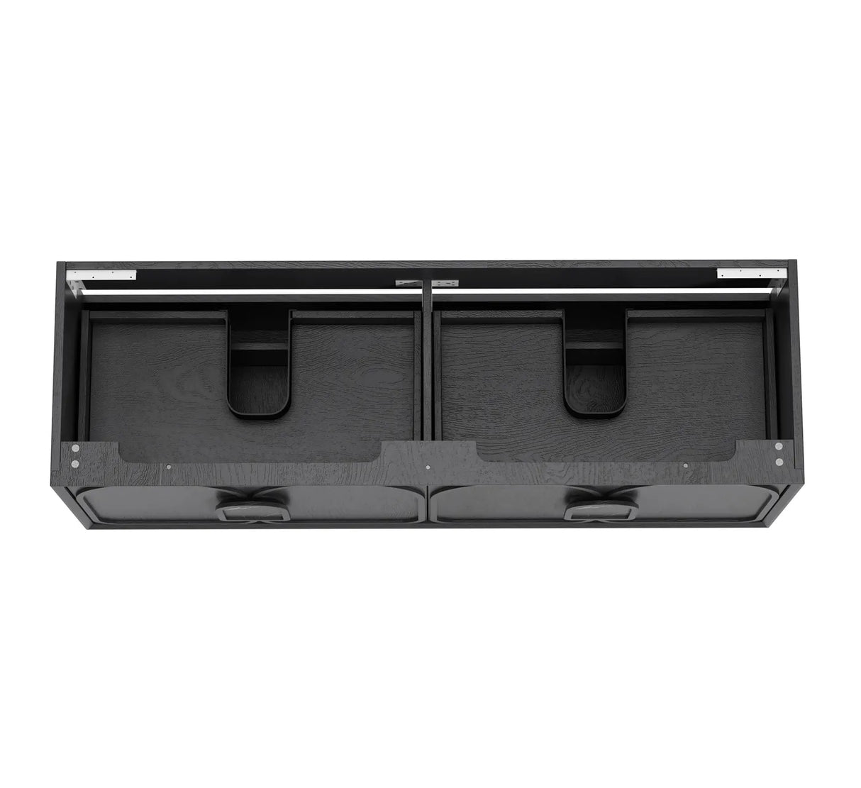 Laguna Wall Hung Vanity 1500mm - Black Oak top view