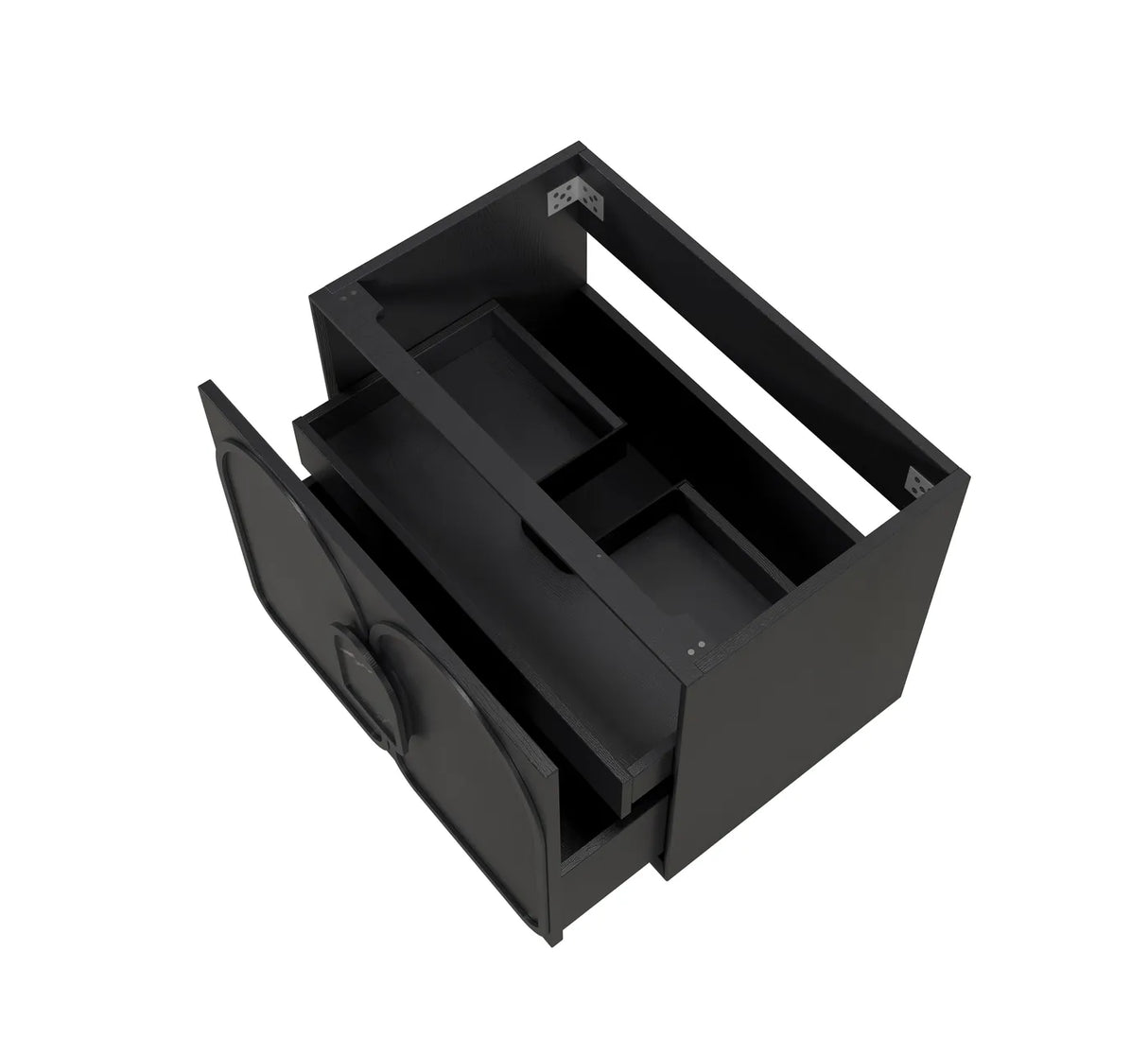 Laguna Wall Hung Vanity 750mm - Black Oak open