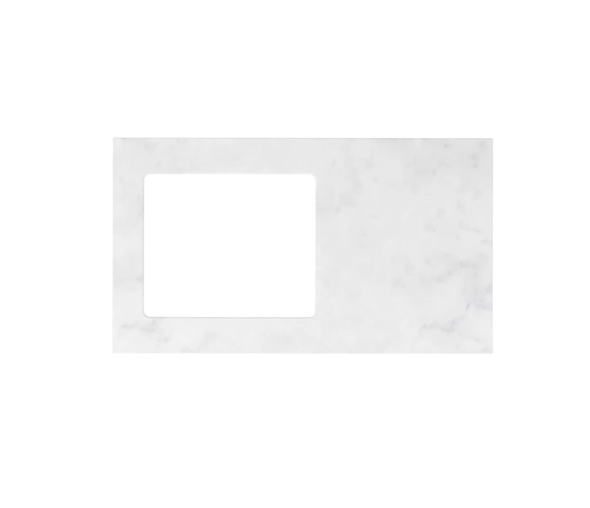 Laundry 1060mm Solid Surface Cloudy Carrara Top