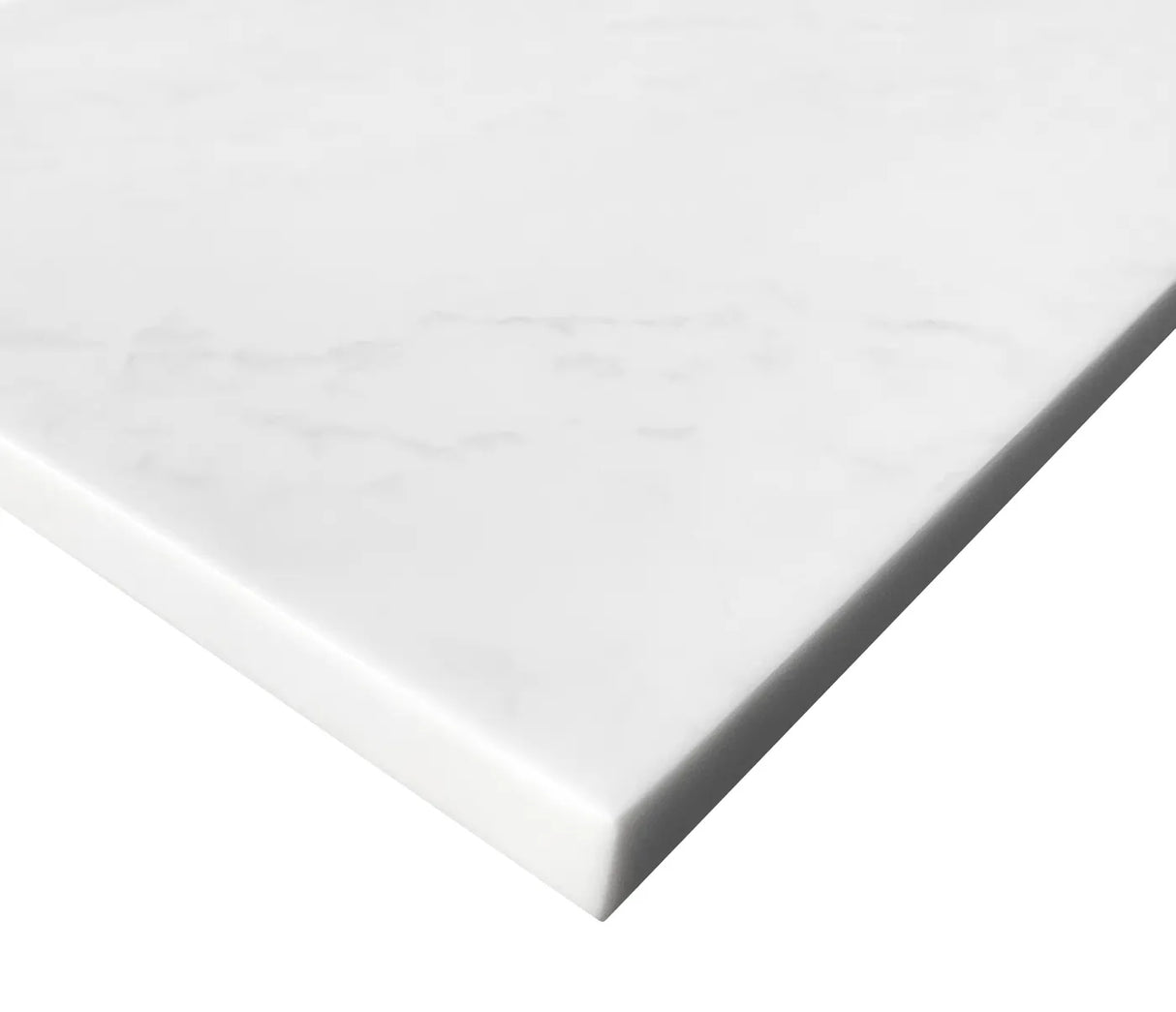 Laundry 1300mm Solid Surface Cloudy Carrara Top - No Hole