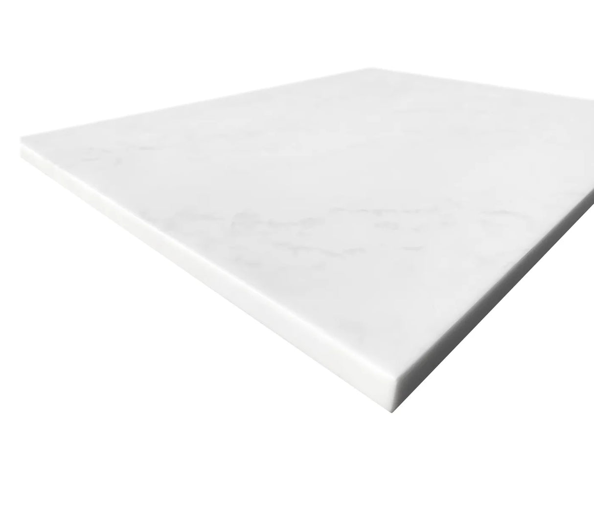 Laundry 650mm Solid Surface Cloudy Carrara Top - No Hole edge