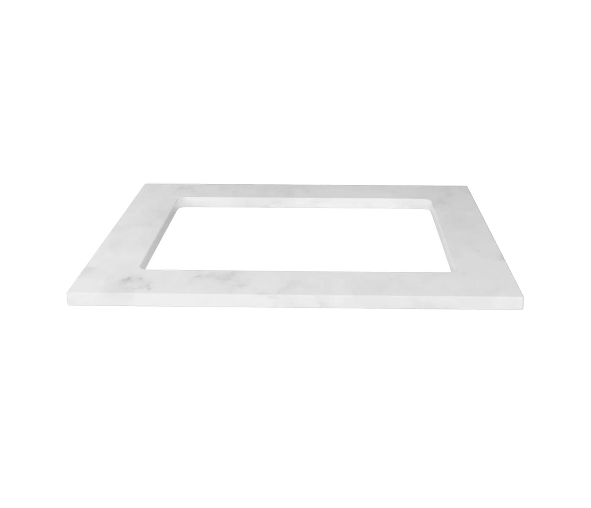 Laundry 650mm Solid Surface Cloudy Carrara Top side