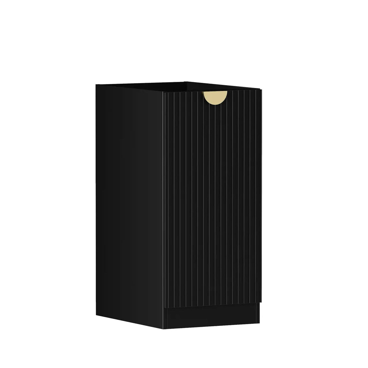Marlo Laundry 415 Fluted Black Base Cabinet side view