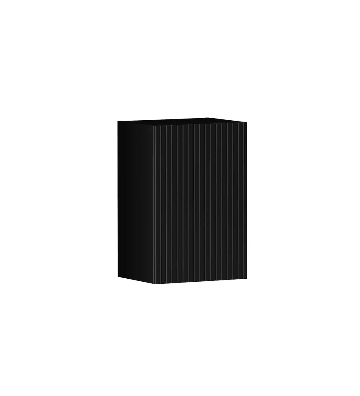 Marlo Laundry 415 Fluted Black Wall Cabinet side view