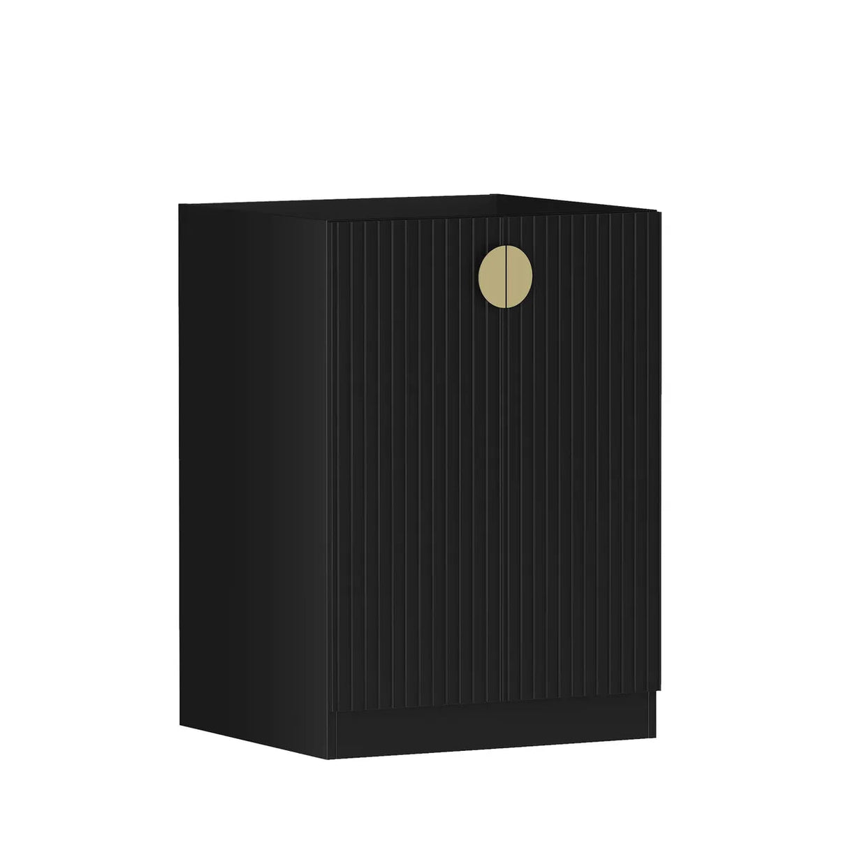 Marlo Laundry 630 Fluted Black Base Cabinet side view