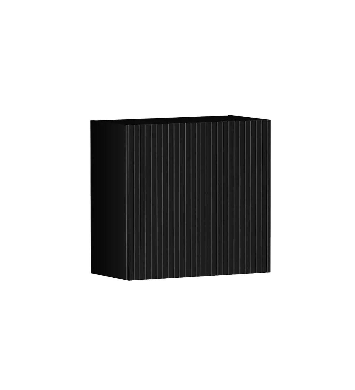 Marlo Laundry 630 Fluted Black Wall Cabinet side view