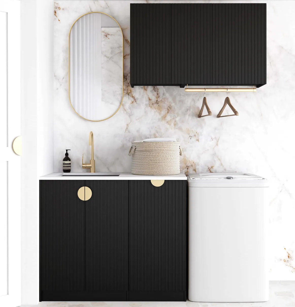 Marlo Black Laundry Kit 1715x600x2100