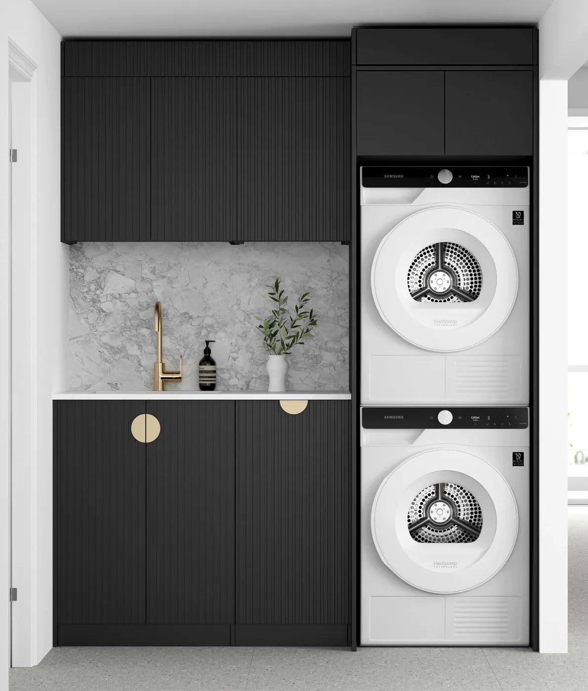 Marlo Black Laundry Kit 1715x600x2100
