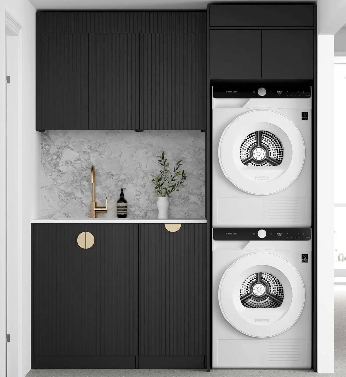 Marlo Black Laundry Kit 1715x600x2100