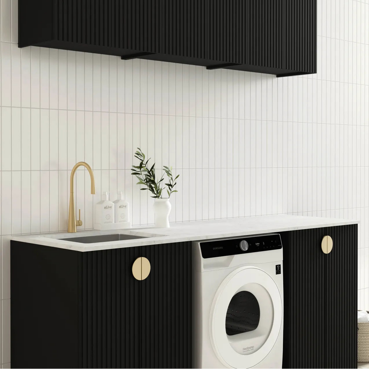 Marlo Black Laundry Kit 1960x600x2100 - Matte Black