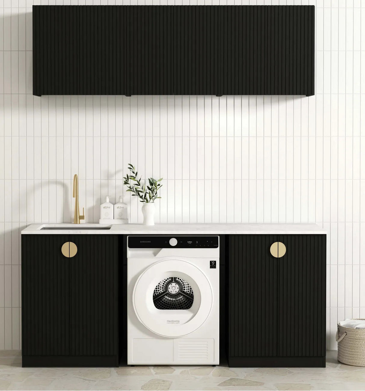 Marlo Black Laundry Kit 1960x600x2100 - Matte Black