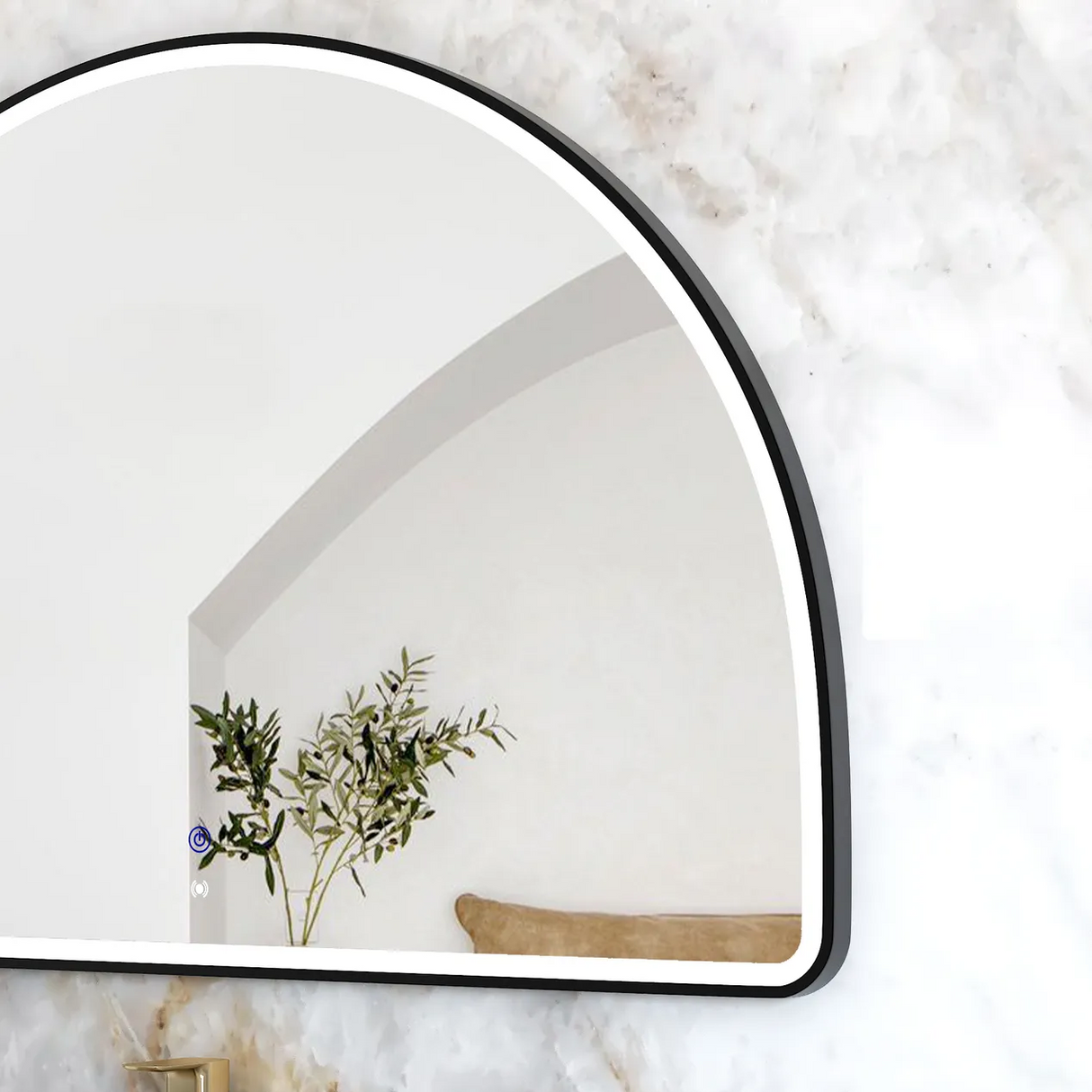 Focus on Moonlight Archie 1000mm LED Mirror - Black Frame