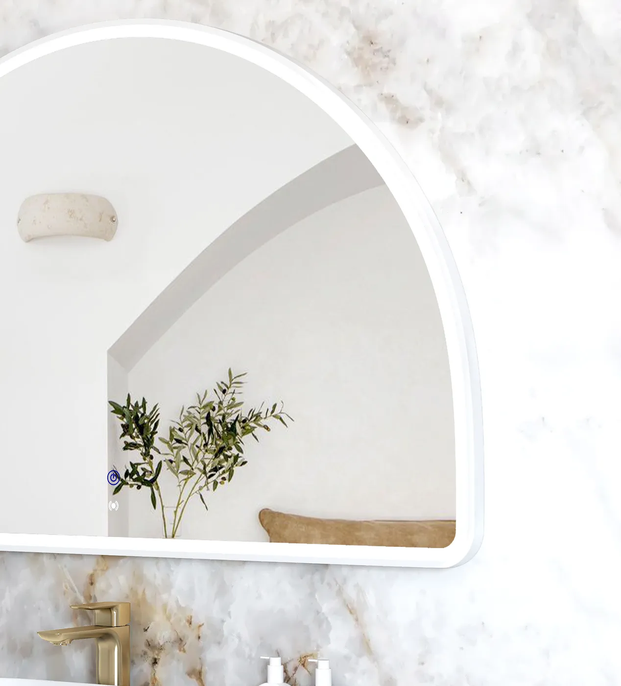 Focus on Moonlight Archie 1000mm LED Mirror - White Frame