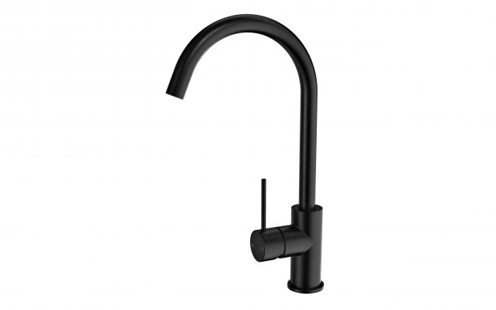 Morgan Rund Gooseneck Sink Mixer Brushed Gun Metal