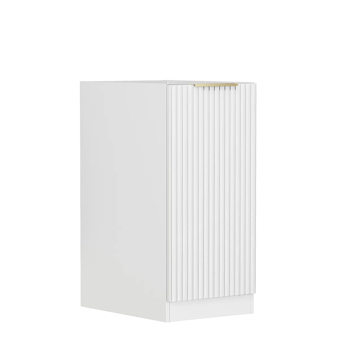Noosa Laundry 415 Fluted White Base Cabinet side view